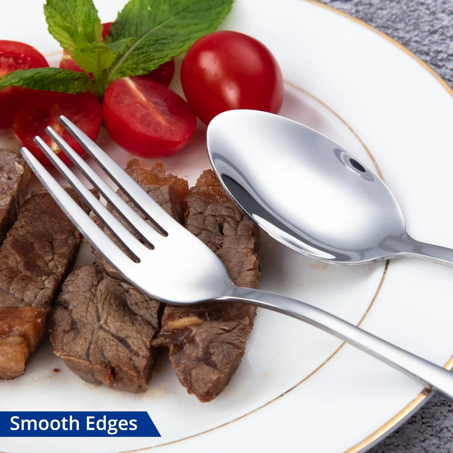 Dinner Forks and Spoons Set, 12 Pcs Stainless Steel Spoons and Forks for Home Kitchen, Silver Forks Spoons