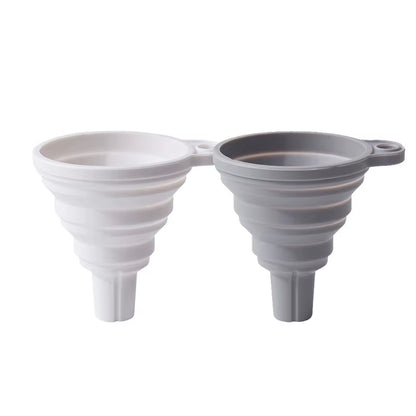 Creative Silicone Folding Funnel Retractable Household Liquid Sub-Mini Funnel White Grey Funnel Kitchen Gadget