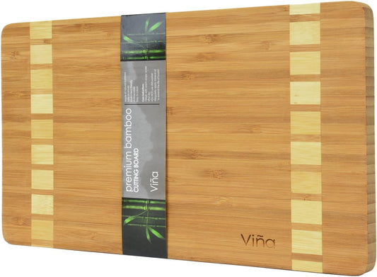 Bamboo Cutting Board – Medium 12”X 8” Kitchen Chopping Board Eco-Friendly, Best for Chopping Brie Cheese, Vegetable, Pastry Lemon